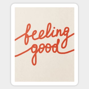 Feeling good, Quote, Line art Sticker